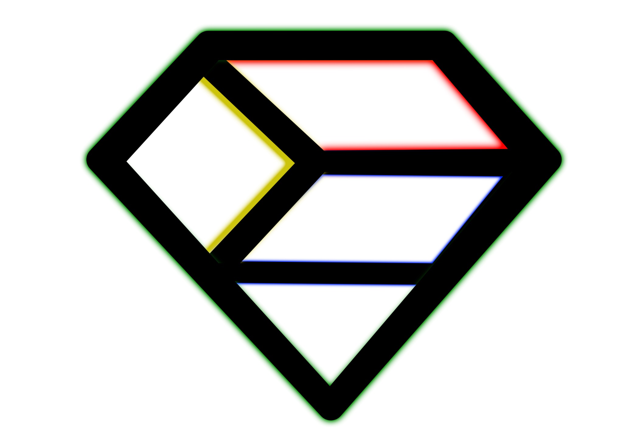 Billi Yun’s geometric brand mark, outlined in South African colours